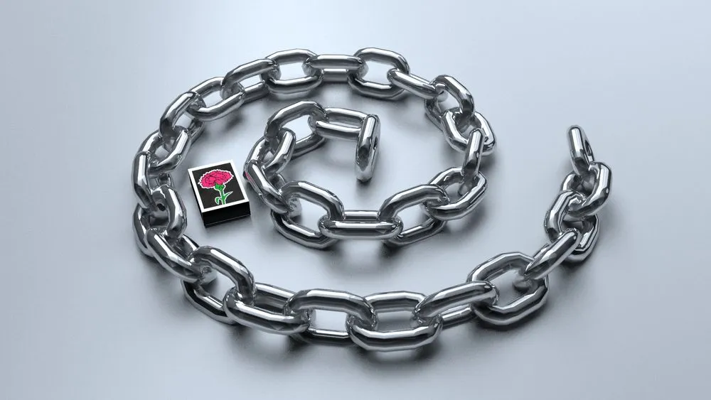 SC round link chain bare — photo